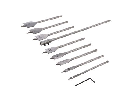 Komplet ploščatih svedrov: 6 - 32 mm - 10 kosov Silverline