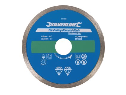 Diamantni rezalni disk 110 × 22.23 × 2 mm srebrna črta