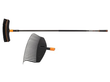 Nastavite FISKARS QUIKFIT Leaf grablje + metlo + 1016608 ročaj