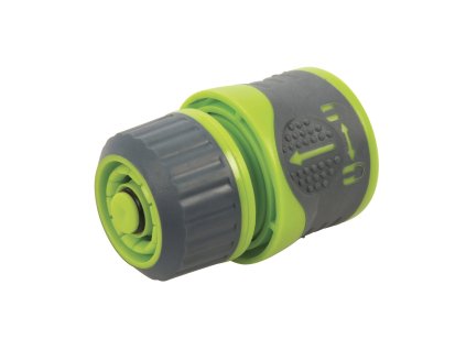 Sklopka 1/2" z aquastop, srebrno linijo z mehkim oprijemom