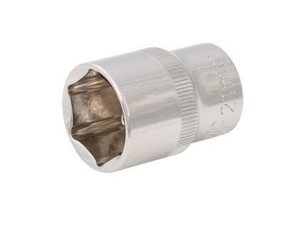 Ključ vtičnice 21 mm 1/2" HEX kratka srebrna črta
