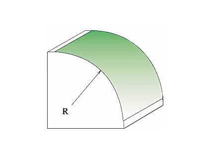 Konkavni polmer rezkalnik L 25.4 × 13.5/8R6.35