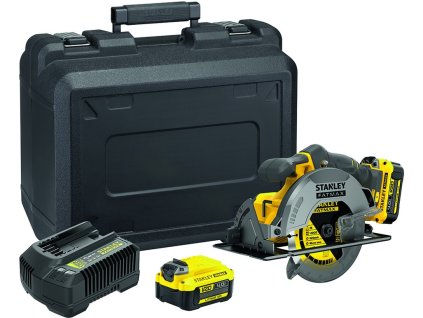 Brezžična krožna žaga 165 mm / 18 V Li-Ion, ohišje, 2 bateriji, V20, SFMCS500 m2K-QW, STANLEY