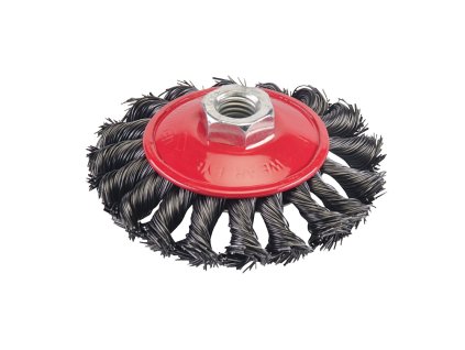 Krožna krtača z vozli 100 mm srebrna črta