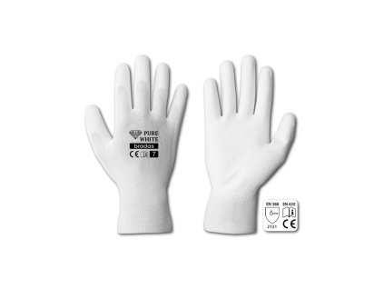 Rokavice PURE WHITE PU 9