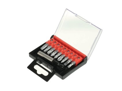 Vtičnica set 1/4" z magnetnim držalom v plastični škatli 10 kosov