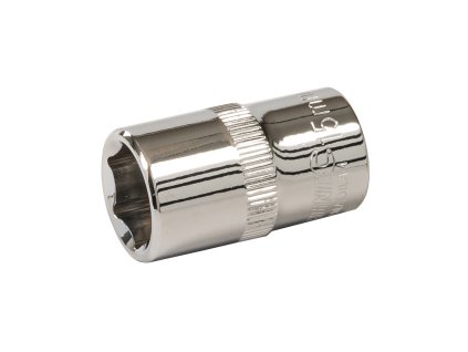 Ključ vtičnice 15 mm 1/2" HEX kratka srebrna črta