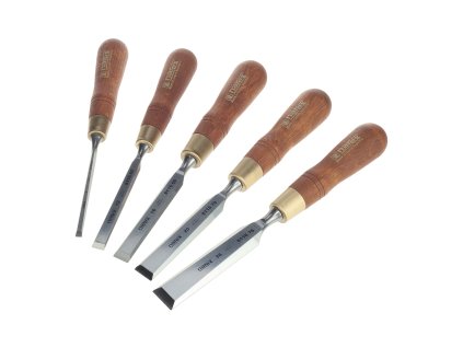 Komplet ploščatih dlet, PREMIUM poliran, WOOD LINE PLUS v žepu 6-12-16-20-26