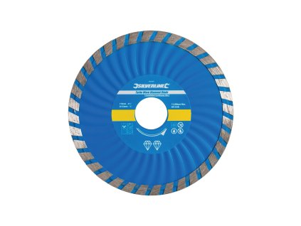 Diamantno rezilo za rezanje - Turbo val - 115 × 22,23 mm srebrna črta