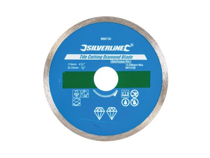 Diamantni rezalni disk 115 × 22.23 × 2 mm srebrna črta