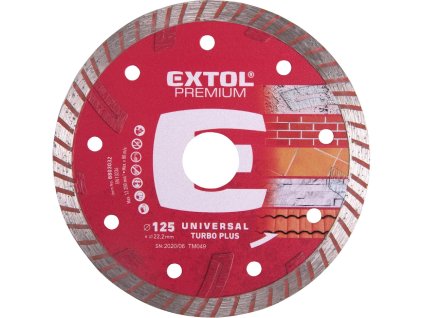 Diamantno rezilo za rezanje TURBO PLUS - suh in moker razrez, 125 × 22,2 × 2,2 mm
