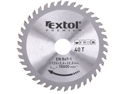 Žagini list 125 mm s karbidnimi rezili 10.000 vrt / min