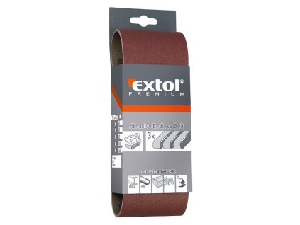 Abrazivna krpa neskončni pas, pakiranje. 3 kosi, 75 × 533 mm, P60