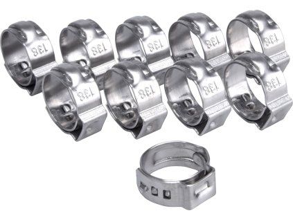 Cevna objemka, 10 kom, 13,8 mm, INOX