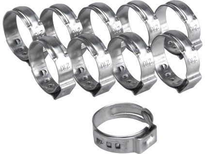 Cevna objemka, 10 kom, 21 mm, INOX