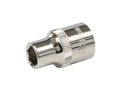 Ključ vtičnice 8 mm 3/8" HEX kratka srebrna črta