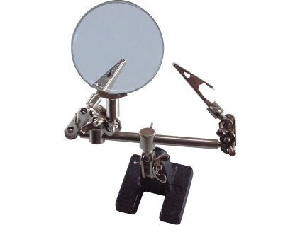 Držalo "tretja roka" s povečevalnim steklom, premer lupe 60 mm, povečevalo 8x