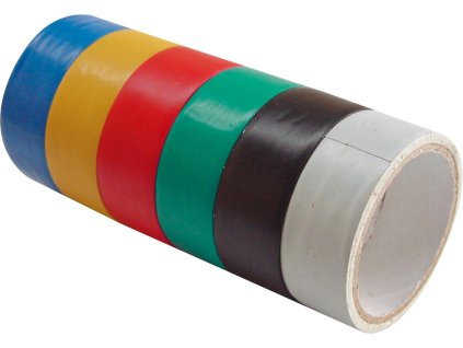 PVC izolacijski trakovi, komplet 6, 19 mm × 18m, (3 m × 6 kosov)