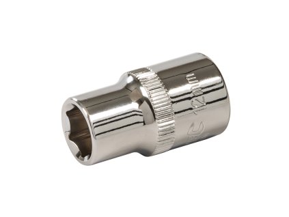Ključ vtičnice 12 mm 1/2" HEX kratka srebrna črta