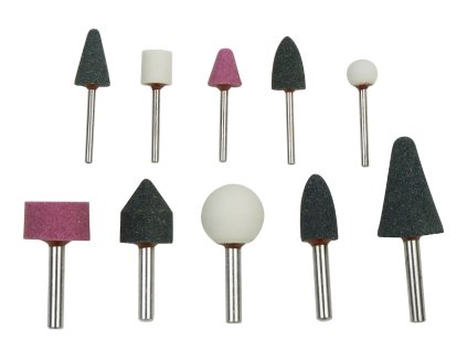 Rotacijski brusilniki, komplet 10, steblo 3 in 6 mm