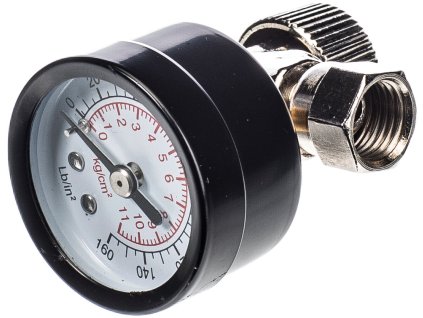 Dušilni ventil 1/4" z manometrom