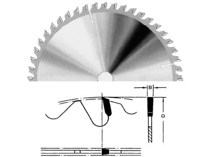 Lopatica za krožno žago SK 505 × 30 mm, 40 t