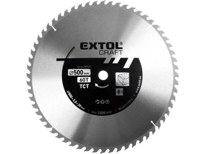 Karbidno rezilo 500 × 3,8 × 30 mm, 60T