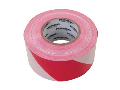 Opozorilni trak 70 mm × 500 m rdeče-bel Fixman