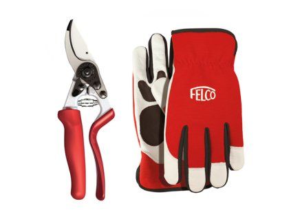 FELCO 7 škarij + XL rokavice (darilni komplet)