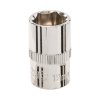 Ključ vtičnice 12 mm 3/8" HEX kratka srebrna črta