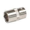 Ključ vtičnice 12 mm 3/8" HEX kratka srebrna črta