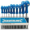 Komplet tipk Allen T: 2 - 10 mm - 10 kosov Silverline
