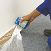 Zaščitna folija z lepilnim trakom 550 mm × 33 m, s posodo Silverline