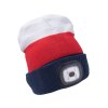 Pokrovček žarometa 4 × 45 lm, polnjenje USB, bela/rdeča/modra, univerzalna velikost
