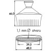 1/4" nagibna šoba 16 lukenj 1,02 mm LOC-LINE