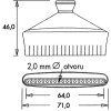 1/4" nagibna šoba 20 lukenj 1,91 mm LOC-LINE