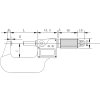 Digitalni mikrometer ASIMETO s hitrim podajanjem 0 - 25 mm