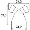 1/2" Y kos od 1/2" do 2 × 1/4" LOC-LINE