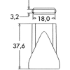1/2" razpokana šoba 18 × 3,2 mm LOC-LINE