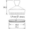 1/2" nagibna šoba 20 lukenj 1,91 mm LOC-LINE