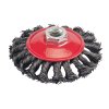 Krožna krtača z vozli 100 mm srebrna črta