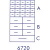 Stenski organizator MEDIUM 6720, rdeč