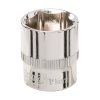 Ključ vtičnice 19 mm 3/8" HEX kratka srebrna črta