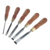 Komplet ploščatih dlet, PREMIUM poliran, WOOD LINE PLUS v žepu 6-12-16-20-26