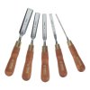 Komplet ploščatih dlet, PREMIUM poliran, WOOD LINE PLUS v žepu 6-12-16-20-26