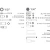 Komplet orodij 55 kosov, 1/4", 1/2", crV