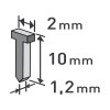 Žeblji, pakiranja velikosti 1000 kosov, 10 mm, 2,0 × 0,52 × 1,2 mm