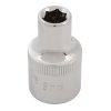 Ključ vtičnice 8 mm 1/2" HEX kratka srebrna črta