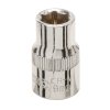 Ključ vtičnice 9 mm 3/8" HEX kratka srebrna črta