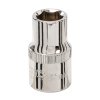 Ključ vtičnice 12 mm 1/2" HEX kratka srebrna črta